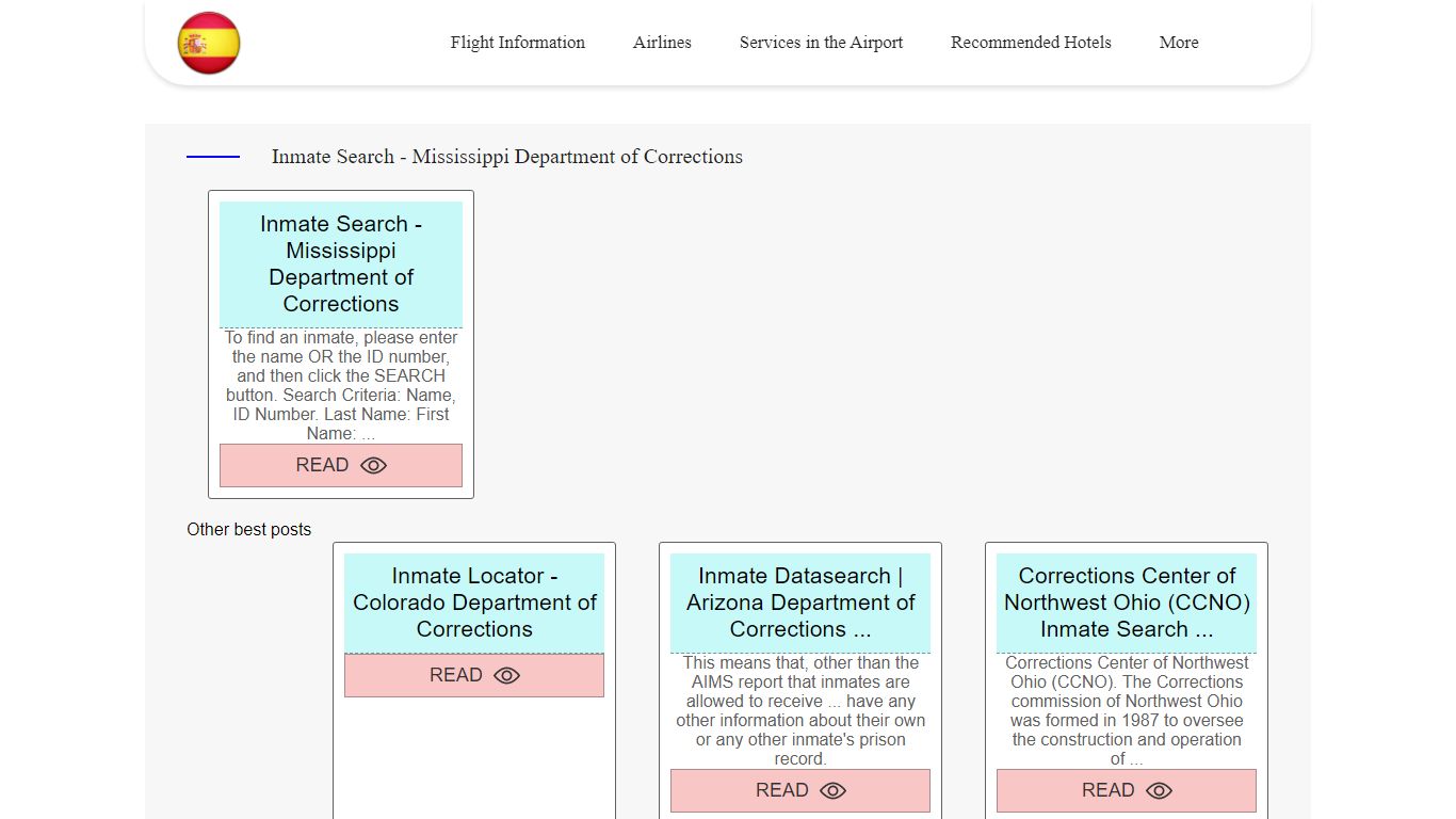 Inmate Search - Mississippi Department of Corrections